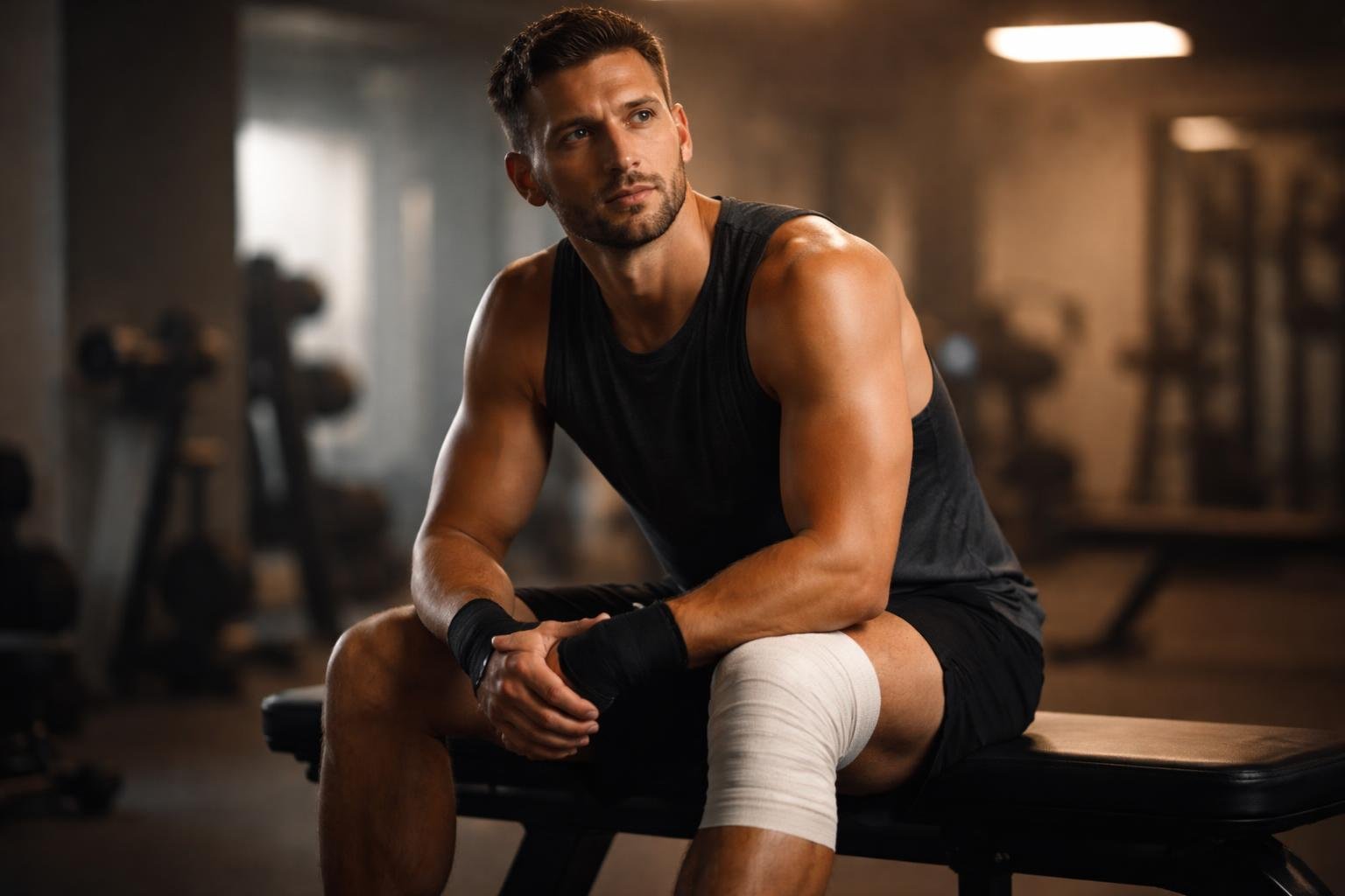 athlete-banc-gym-bandage-cuisse